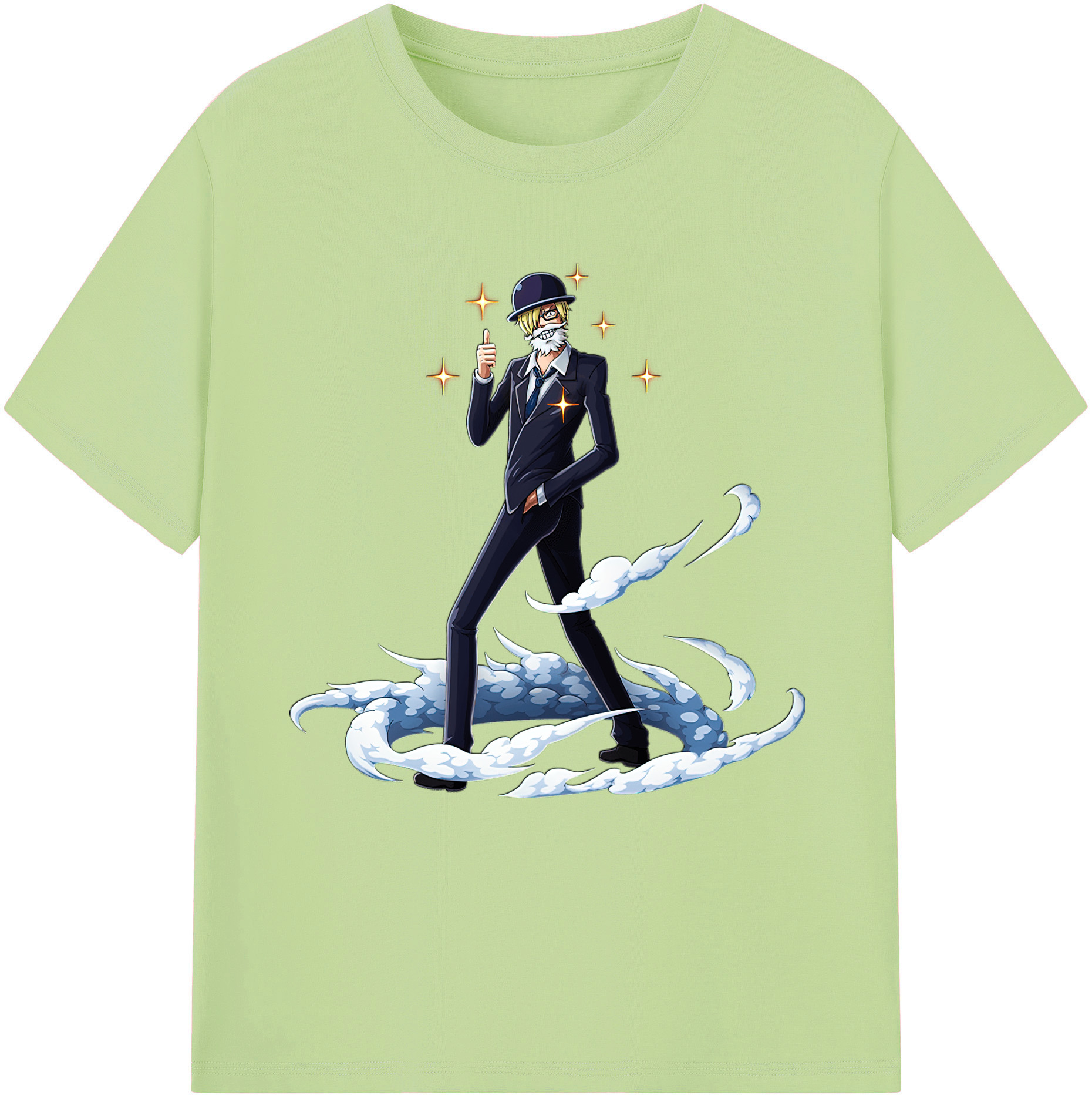 ワンピース サンジ ONE PIECE Sanji 綿100％半袖Tシャツ（フロントプリント）